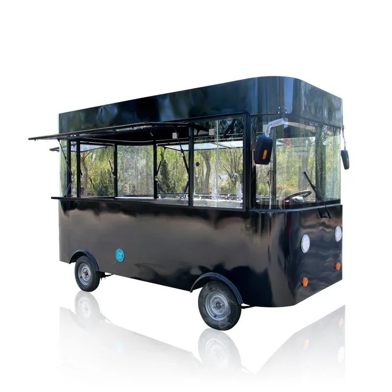 

Street Outdoor Cart 4 Wheesl Hot Dog Van Truck Ice Cream Electric Mobile Kiosk Food Tray Car