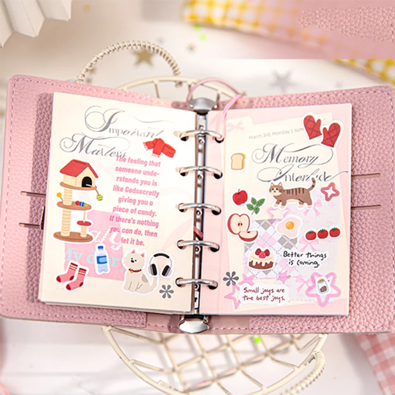 

KPOP Cute Stickers 1 Sheets/Pack Kawaii Cartoon Fruit Bicycle Leisure Life PET Stickers Handbag Handbook Cup Decpration Gifts