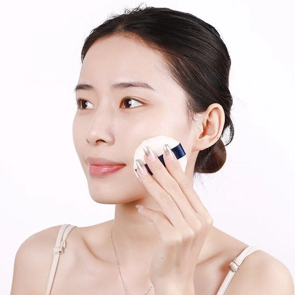 

3Pcs Soft Touch Powder Puff for Face Foundation Seamless Blend Reusable Applicator with Holding Band