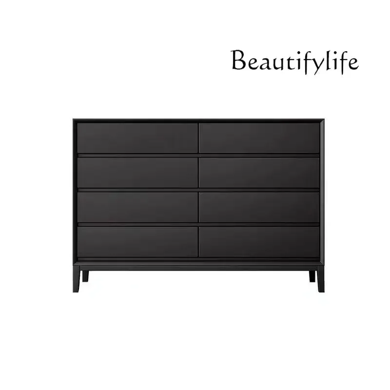 X Italian Minimalist Solid Wood Eight-bucket Cabinet Modern Simple Living Room Storage Dining Side Cabinet Wall Storage Cabinet