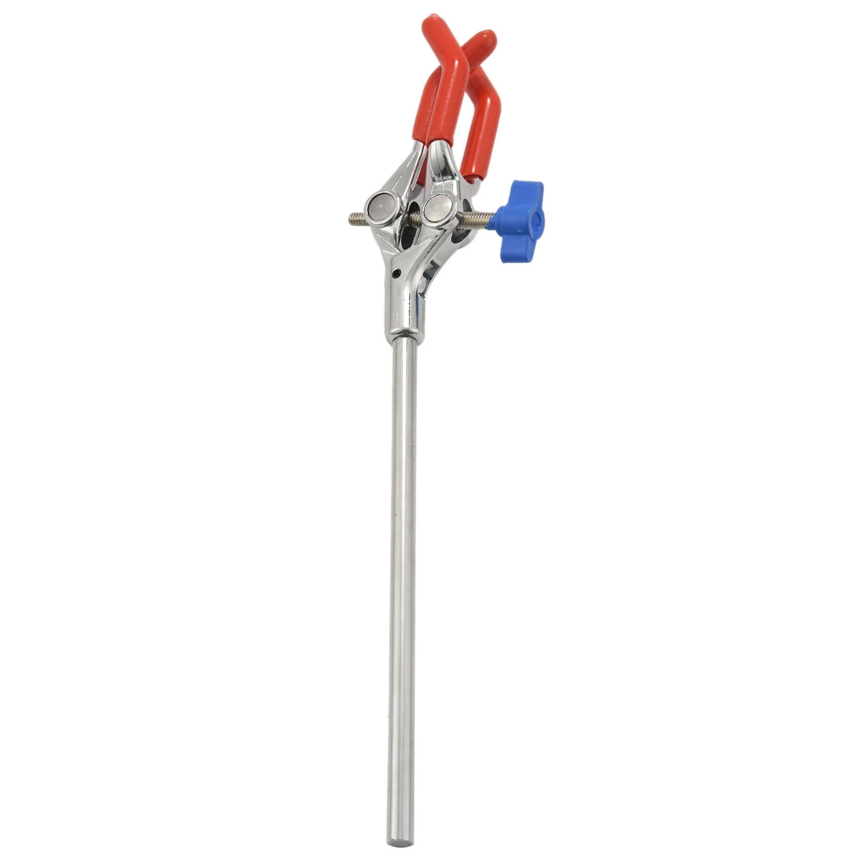Laboratório Suporte Grampo Clip com 3 Prong, Finger Style, revestido de borracha, Head a Black
