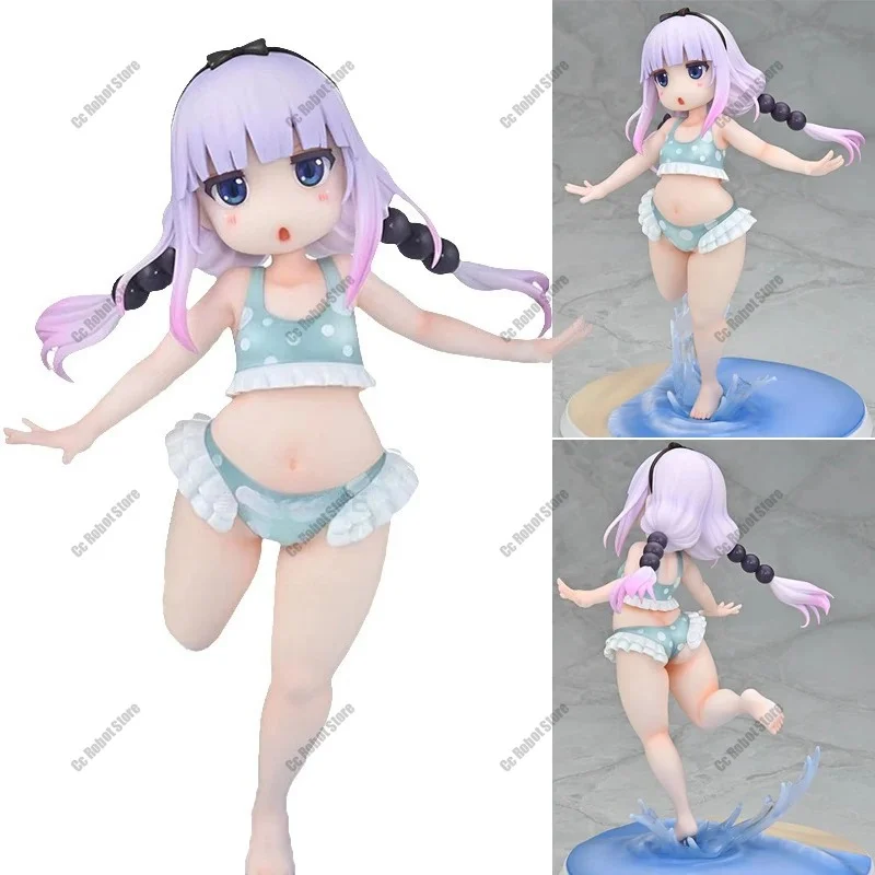 Kobayashi's Dragon Maid Kanna Figure, Sexy Anime Figure, Cheerful Beach Swimsuit, Doll, 20 Cm Gift