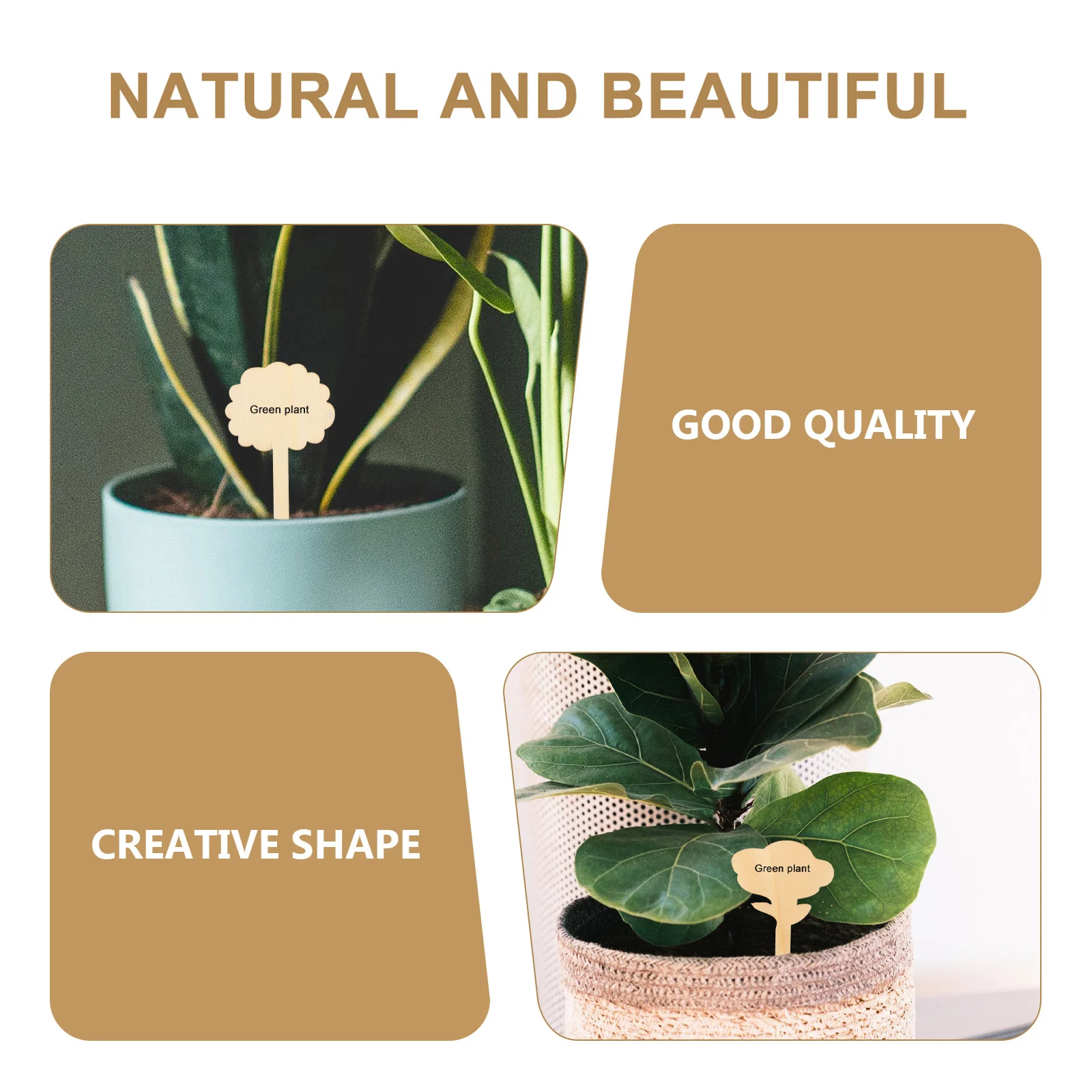 

50 Pcs Wood Plant Labels Garden Markers Eco Friendly Safe Practical Flower Bed Pot Planter Decorations