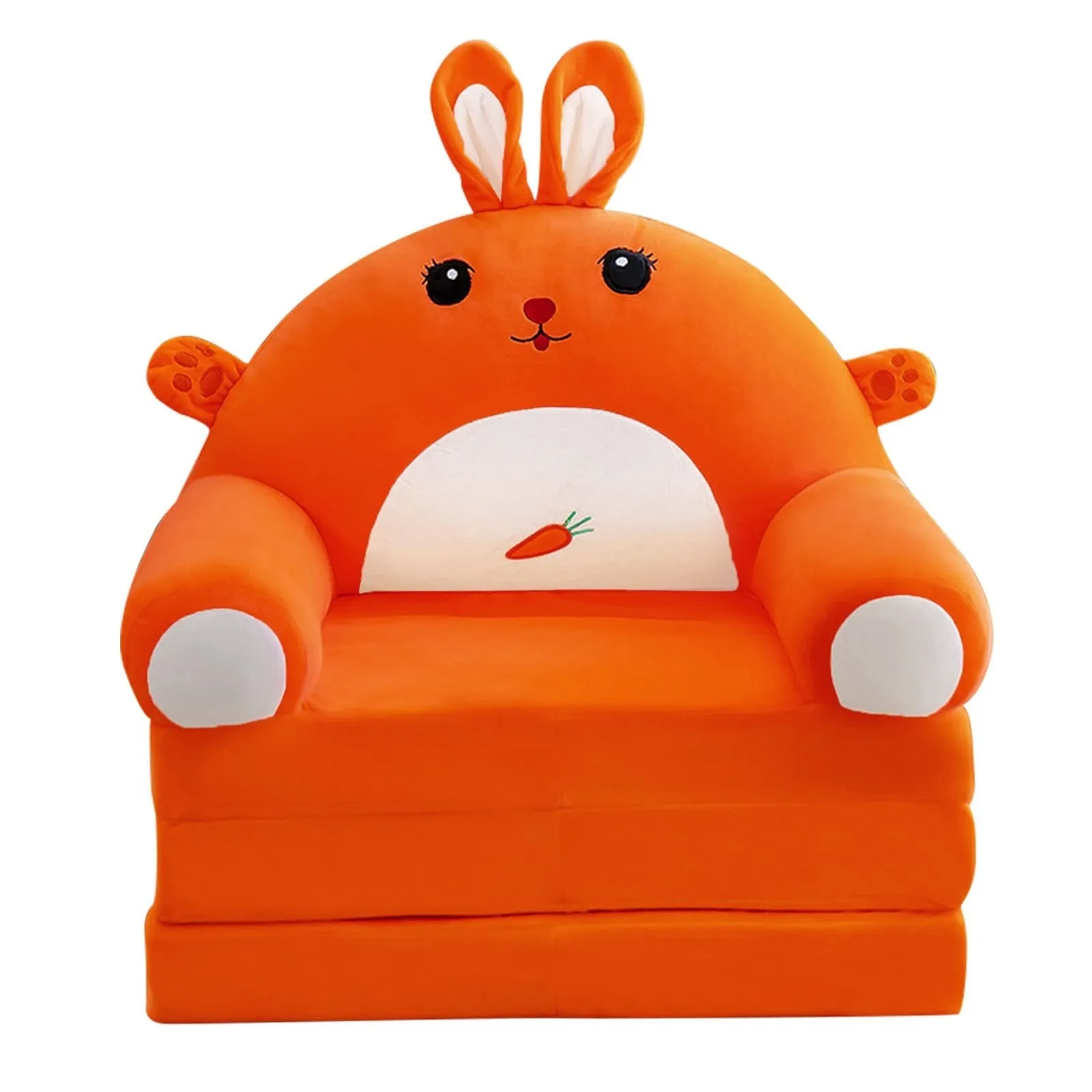 Plush Sofa Backrest Armchair 2 In 1 Foldable Cute Cartoon Lazy Sofa Children Flip Open Sofa Bed For Bedroom Folding Sofa Bed