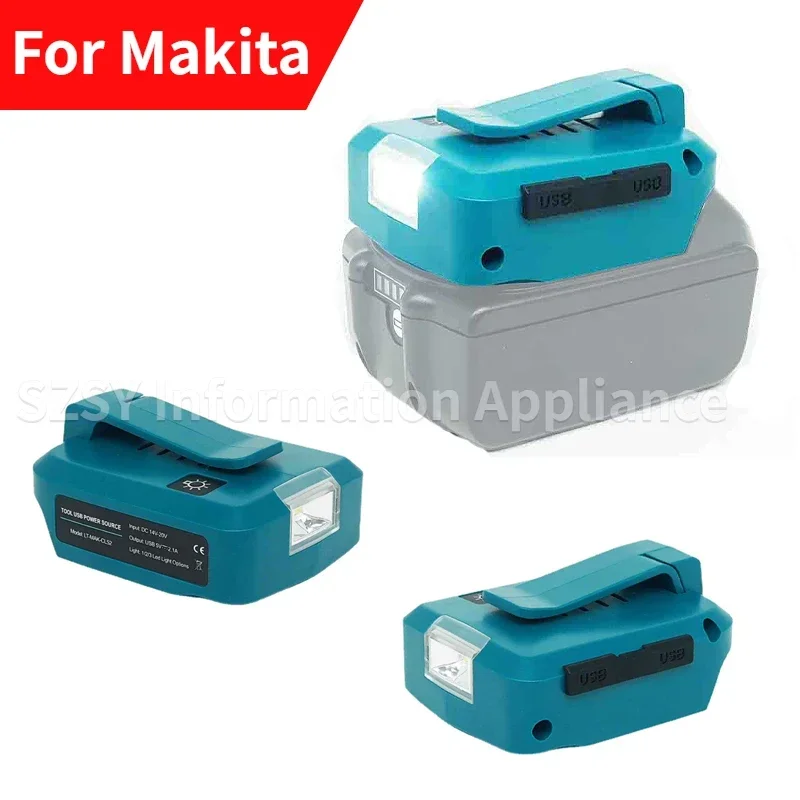 Dual USB Charger Adapter Covert ADP05 For Makita 14.4V -18V Li-Ion Battery Cordless Tool USB Power Source Pack