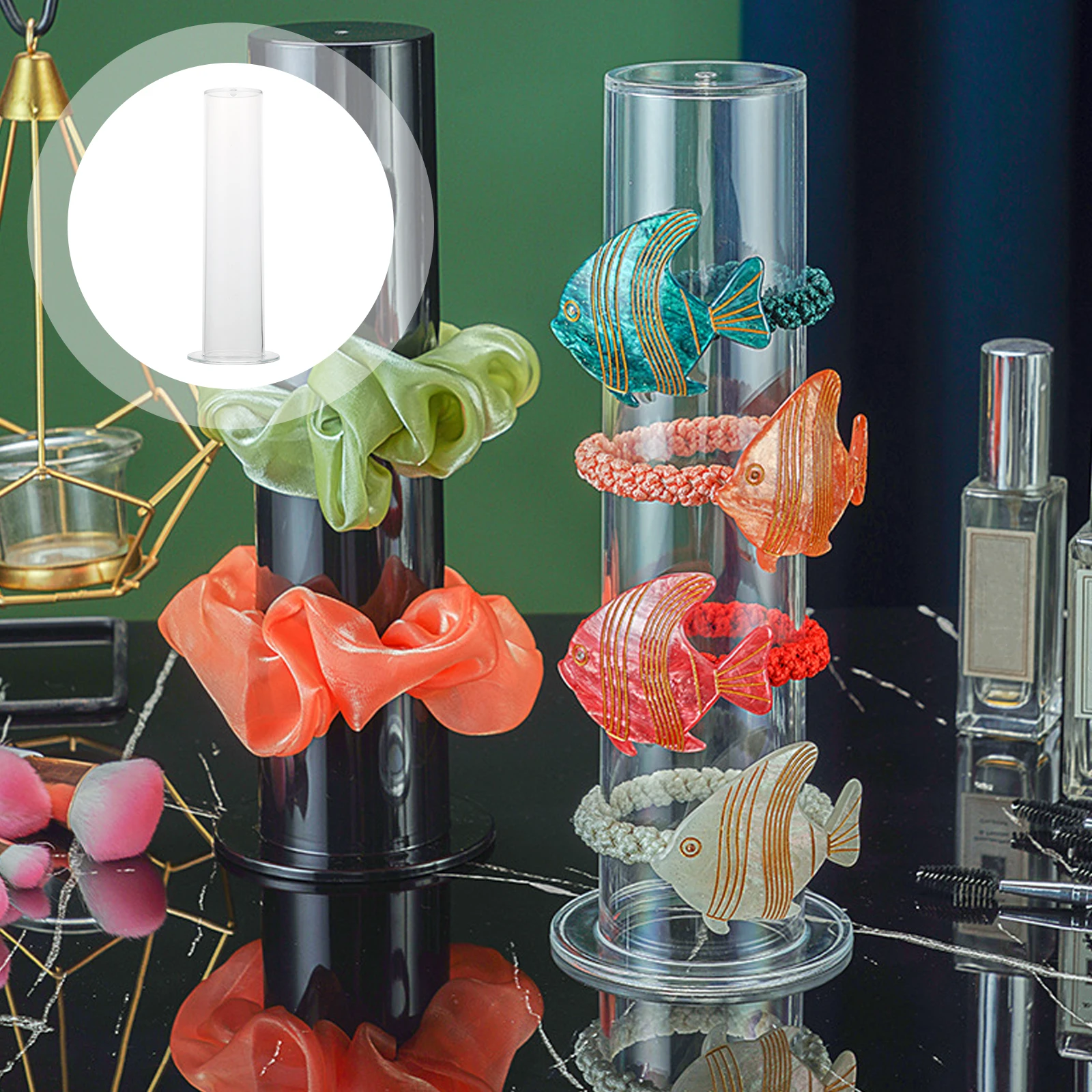 

Transparent Acrylic Stand Displaying Rack Jewelry Display Rack Household Hairband Organizer Desktop Bracelet Shelf