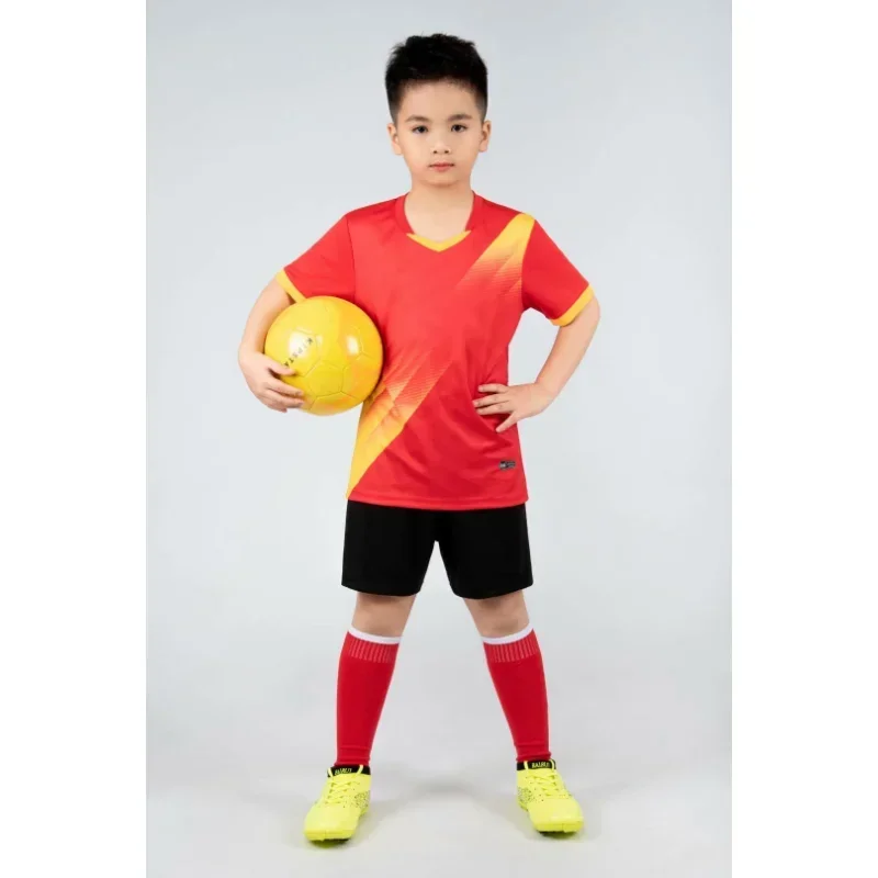 Boys Football Jersey tracksuit Child Soccer Sports Uniforms Kids Play Ball Sportswear Kits vest children\'s football suit Socks