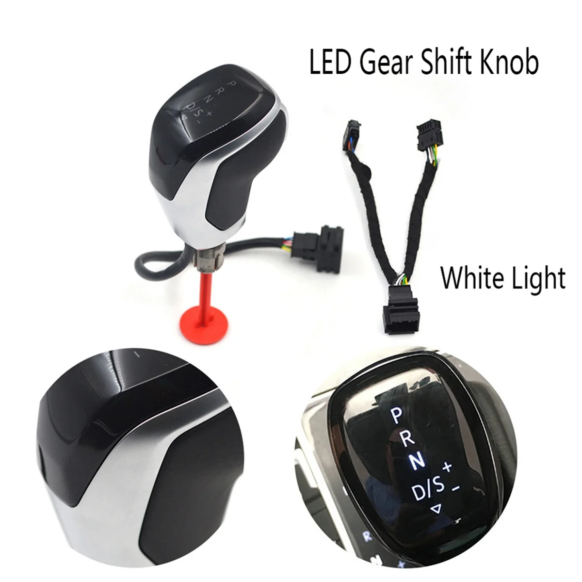 Electronic Shift Handle LED Gear Shift Knob for VW Golf MK6 MK7 Passat B7 B8 Tiguan MK2 DSG A White Light