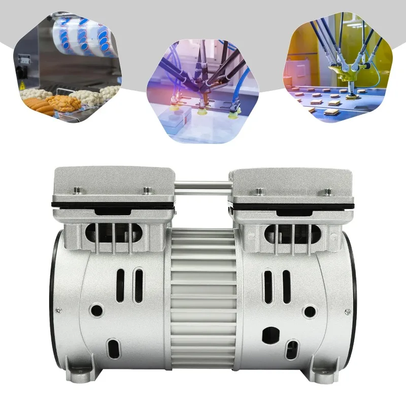 

with 110V 8Bar 1700rpm Oil- Silent Air Pump 550W and 800W Air Compressor Head Silver Small Air Pump Head Motor