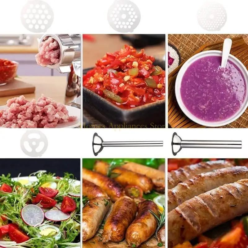 D0AB Độ bền Máy mài thức ăn cho xúc xích xúc xích Tube Tấm Tấm đính kèm Lưỡi dao cho SM-50R SM-50TQ SM-50BC Máy trộn đứng