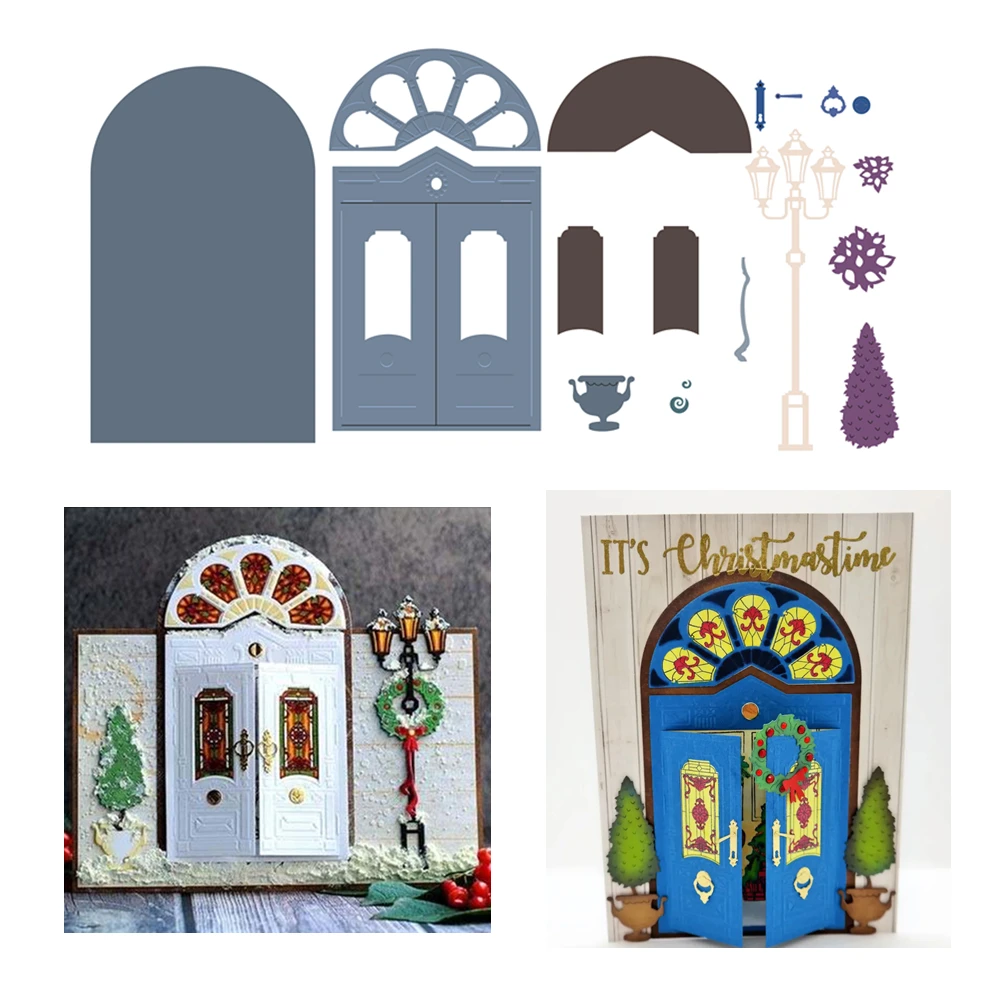 

Paper Discovery Elegant Door Builder Cutting Dies Chirstmas Card Scrapbooking For Paper Making Frame Card Craft