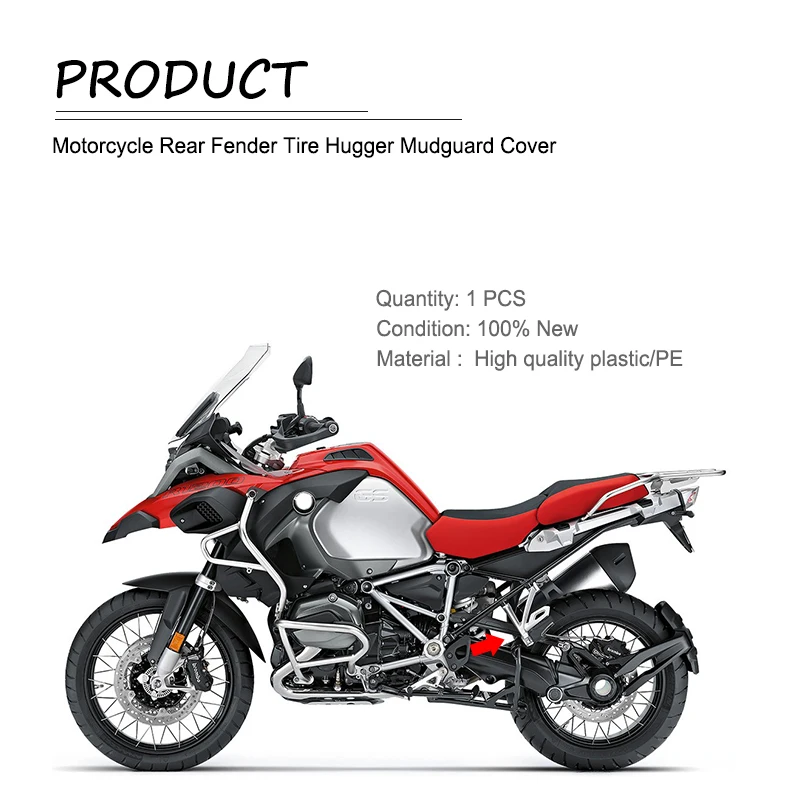 New Mudguard Extension Splash Guard Rear Wheel Mudsling Inner Fender Fit For BMW R1200GS R1250GS Adventure 2013-2023 2022