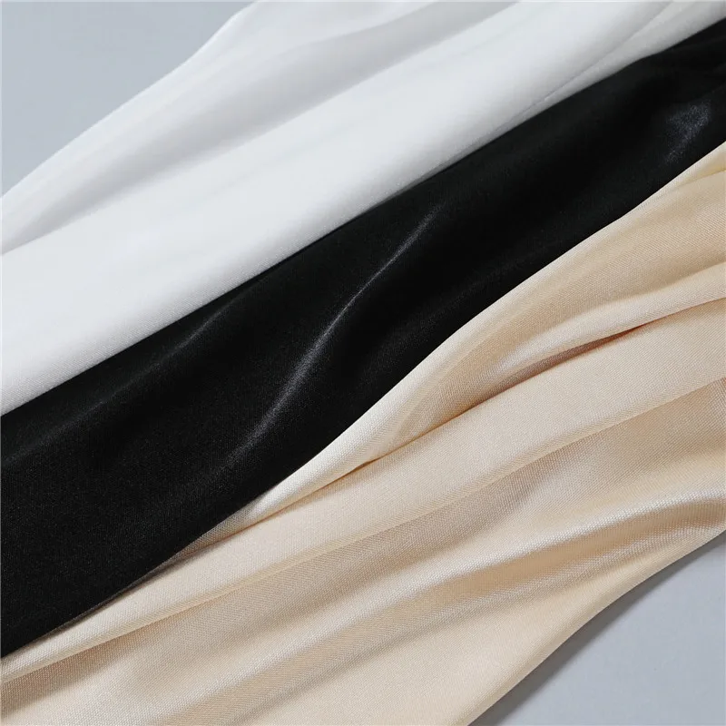 50cm Half Slips Underskirt for Women Thin Ice Silk High Waist Elastic Anti-Penetrating Underskirts Lining Petticoat