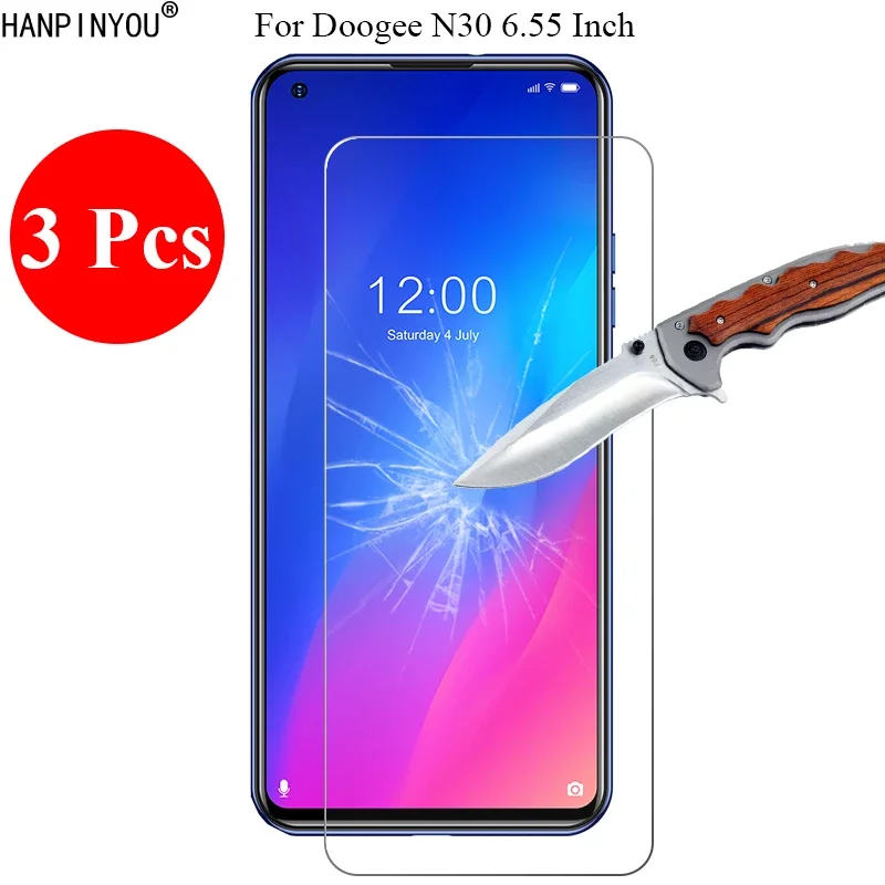 3 Pcs/Lot For Doogee N55 N50 N30 N40 Pro Plus 9H 2.5D Tempered Glass Screen Protector Protective Film