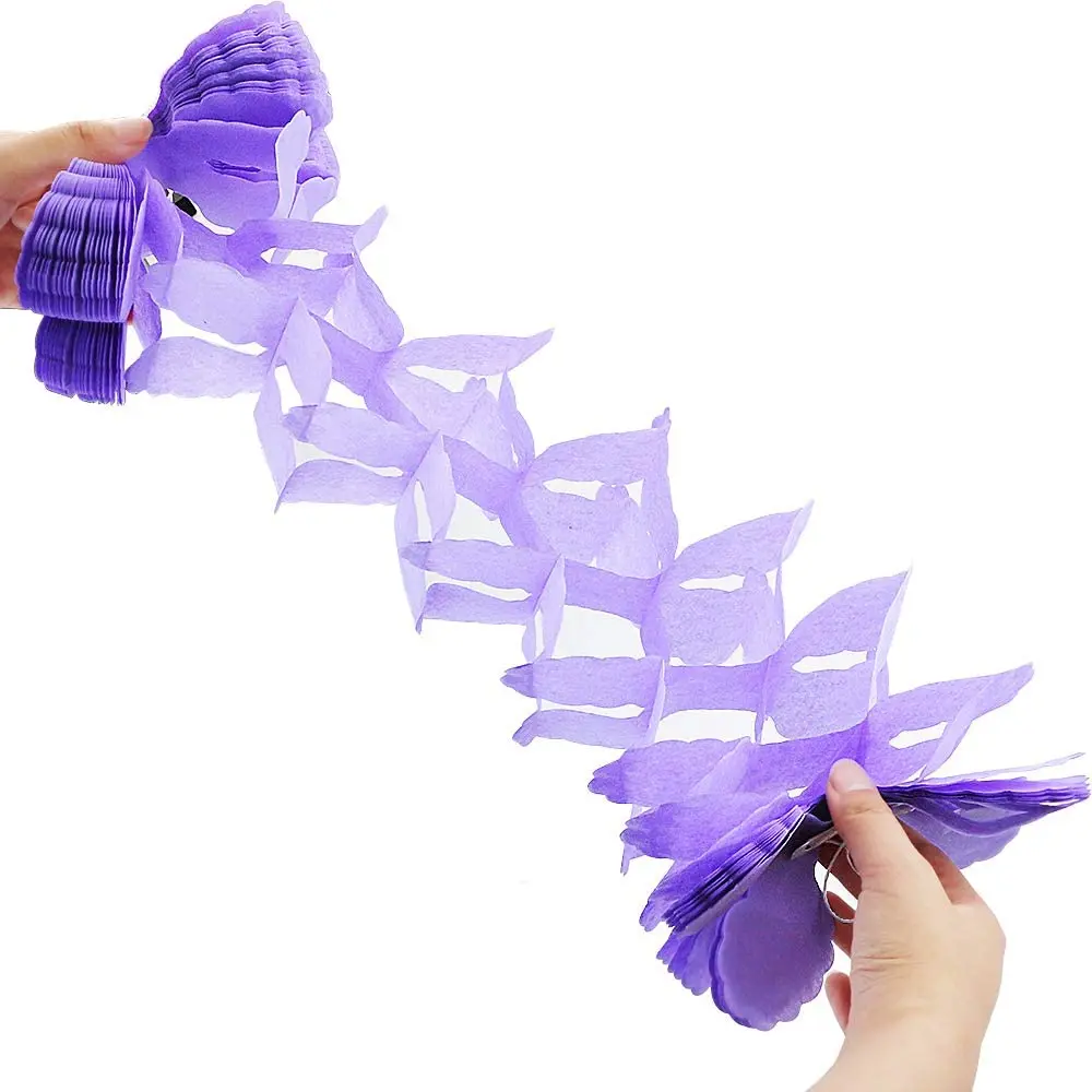 1-50pcs 3Meter Paper Garland Pull Flower For Party Pull Flower Banners Garland for Kids Party Layout Venue Wedding Hanging Decor