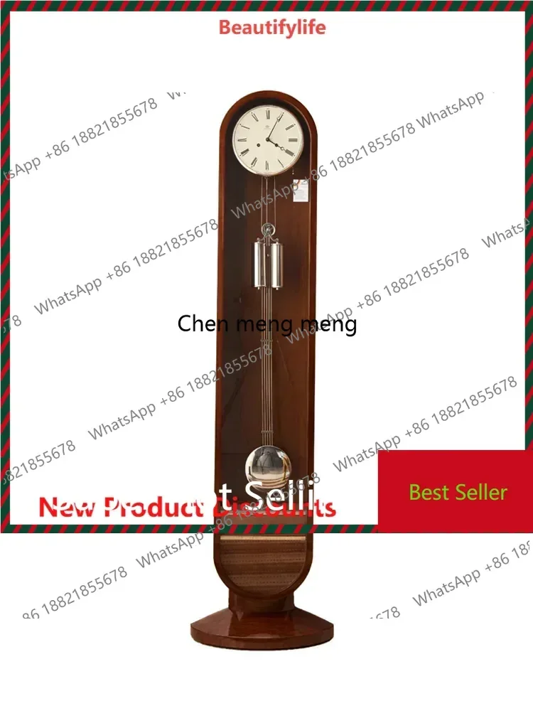 Modern Minimalist German Hermle the Grandfather Clock European Pendulum Clock Solid Wood Classical Standing Grandfather Clock