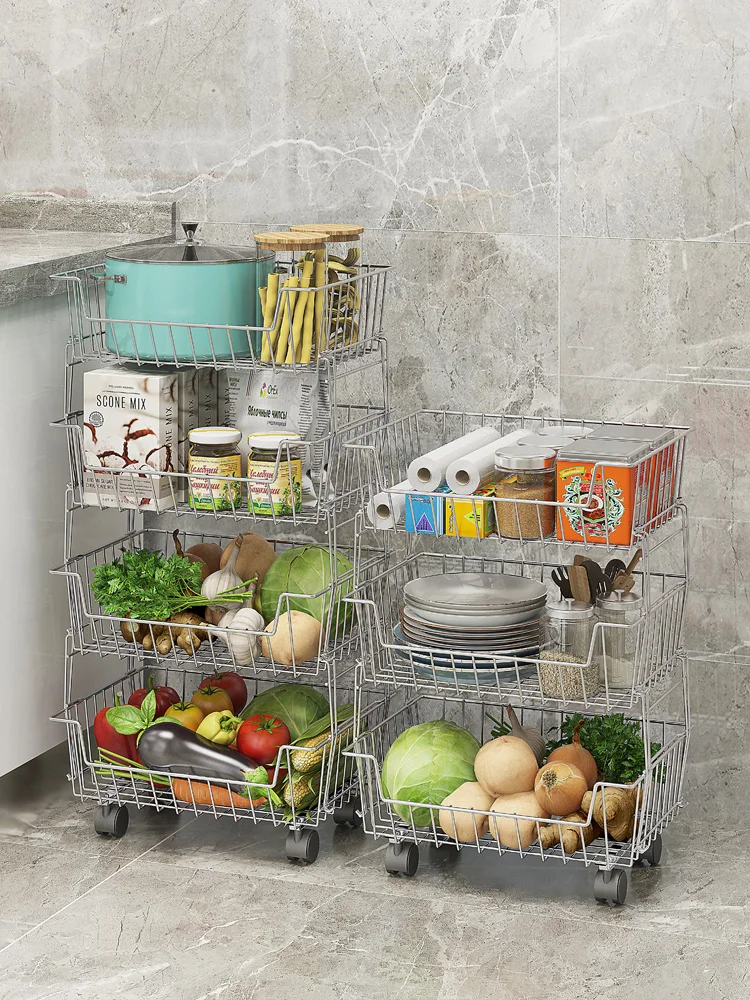 

Stainl Steel Kitchen Storage Ra Vegetable Fruit Basket Stand Multi-Layer und Placement elf Rustproof Chinese Sle ...