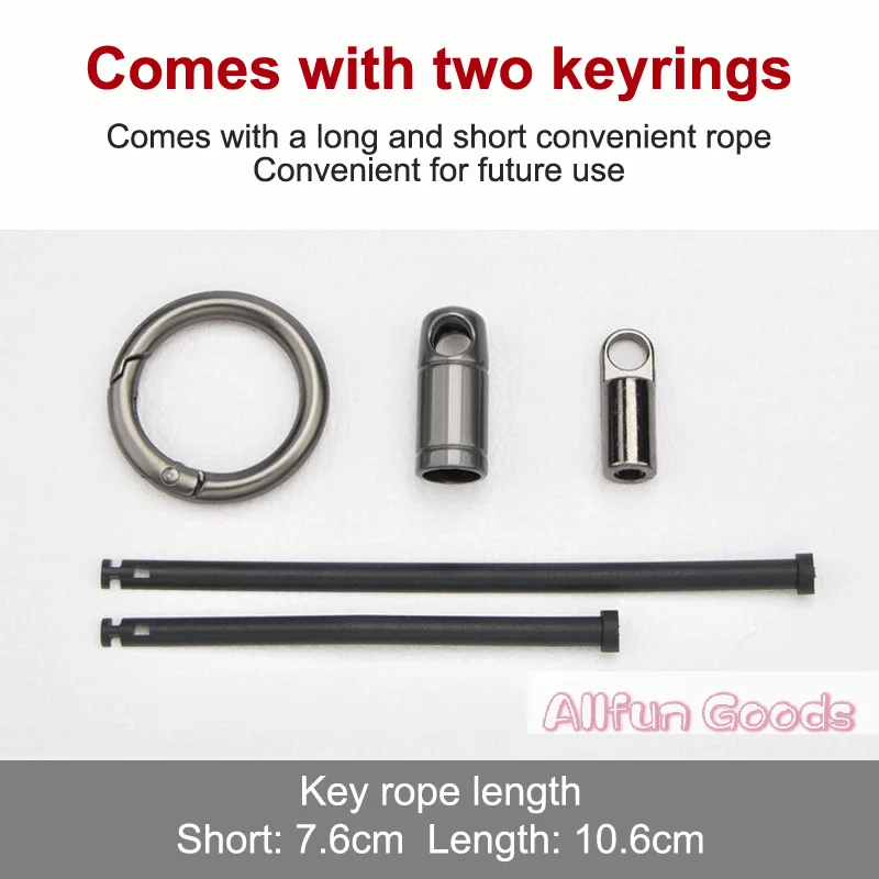 [TG835]Anti-Lost Car Key Ring High Quality Split Rings Keyring Leather Rope Pendant Car Key Pendant Keychain Holder
