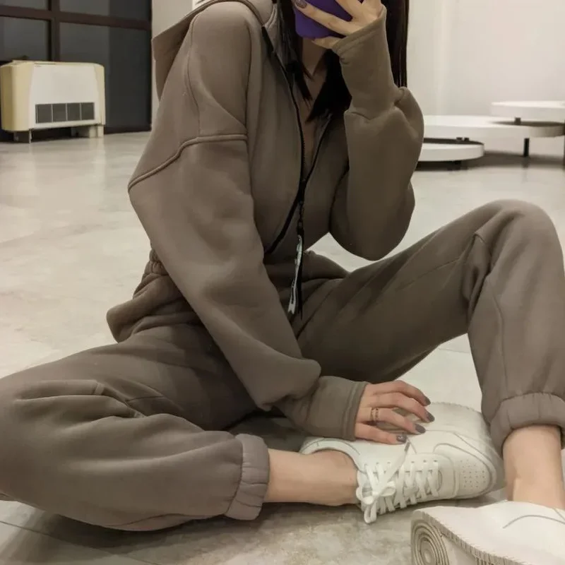 Autumn New 2022 Women's Simple Casual Solid Color Knitted Sports Sweater Jumpsuit  Outfit Women