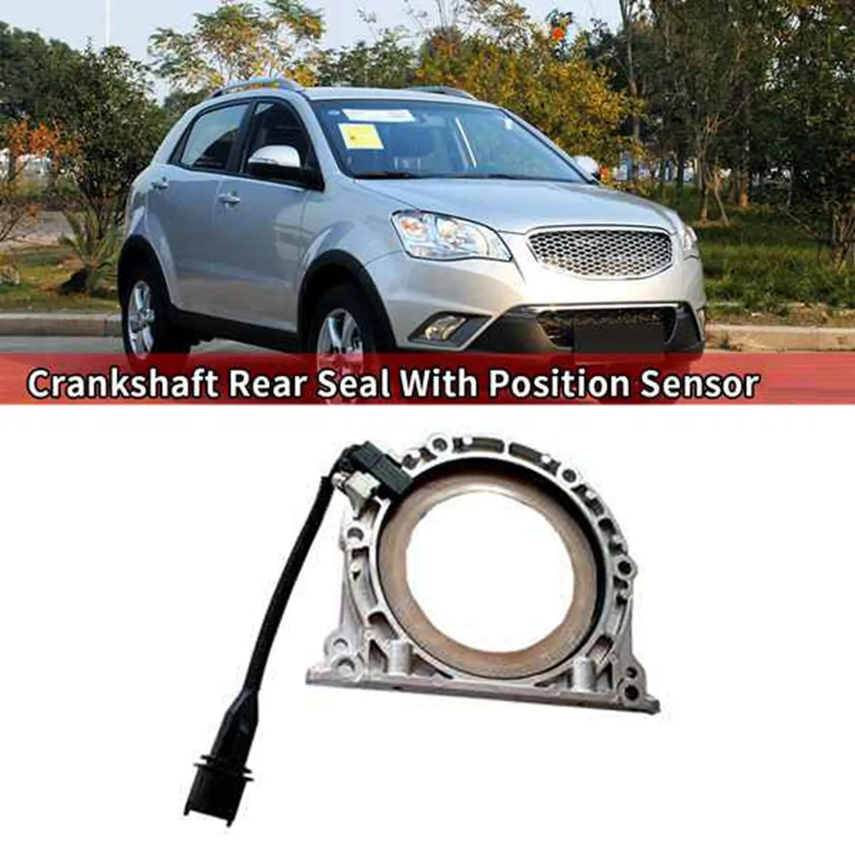 

Rear Crankshaft Seal with Position Sensor 6710100514 for Ssangyong Rexton Korando Actyon Rodius