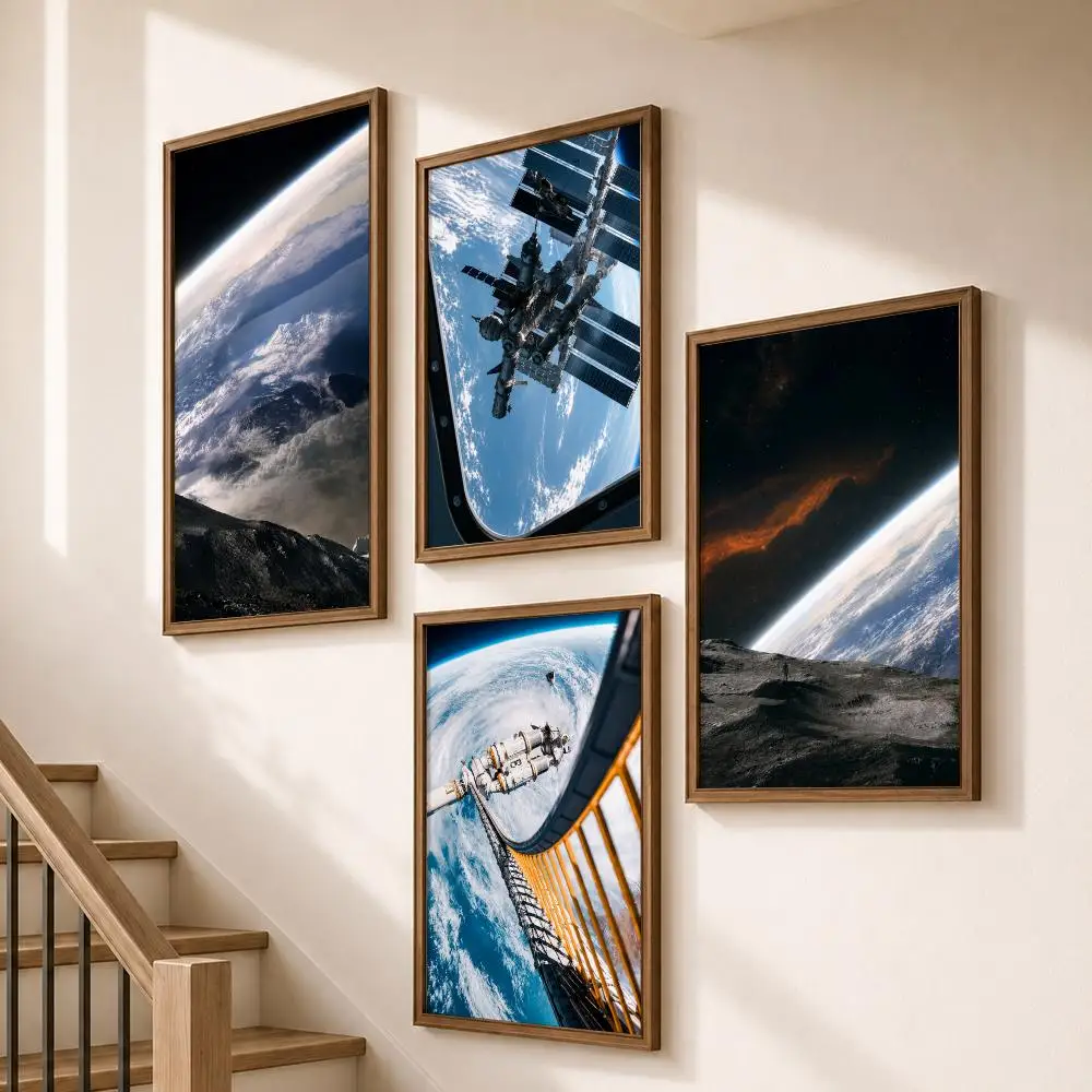 Astronomy Cosmic Planets Dreamscape Poster Modern Aesthetic Wall Art for Home Bar Cafe Bathroom Decor