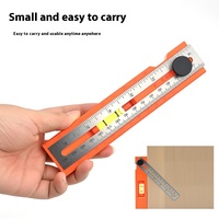 Multi-role Foldable Depth Measuring Ruler Woodworking Multi-angle Marking Ruler Adjustable Positioning Scribing Protractor Tools