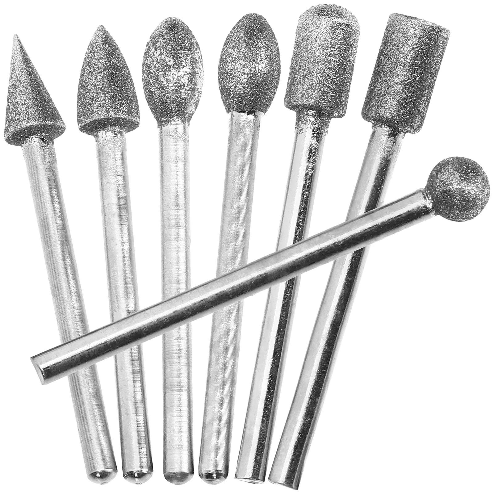 

1 set Alloy Diamond Grain Rotary Tool Set Metal Drill Bits for Hardened Steel Stone Carving Grinder Engraving Deburring Wood