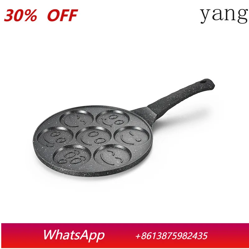 

LMM non-stick pan seven hole waffles cartoon smiley face grill frying pan breakfast pan