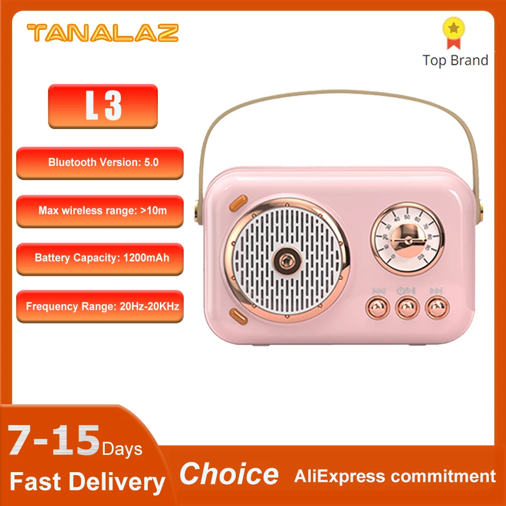 

TANALAZ L3 Wireless Bluetooth Speaker Multifunction with 2 Microphone RGB Portable Music Player Karaoke Machine for Child Gifts