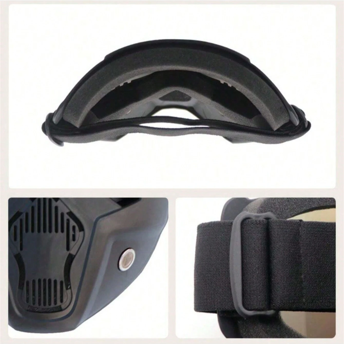 Protective Glasses Universal Detachable Face Mask Goggles Colorful Blue Coated Lens Windproof Dustproof Moto Off Road Riding