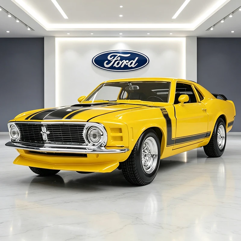 Maisto 1:24 Ford Mustang Boss 302 1970 Alloy Car Diecasts & Vehicles Car Model Miniature Scale Model Car For Collection Gift