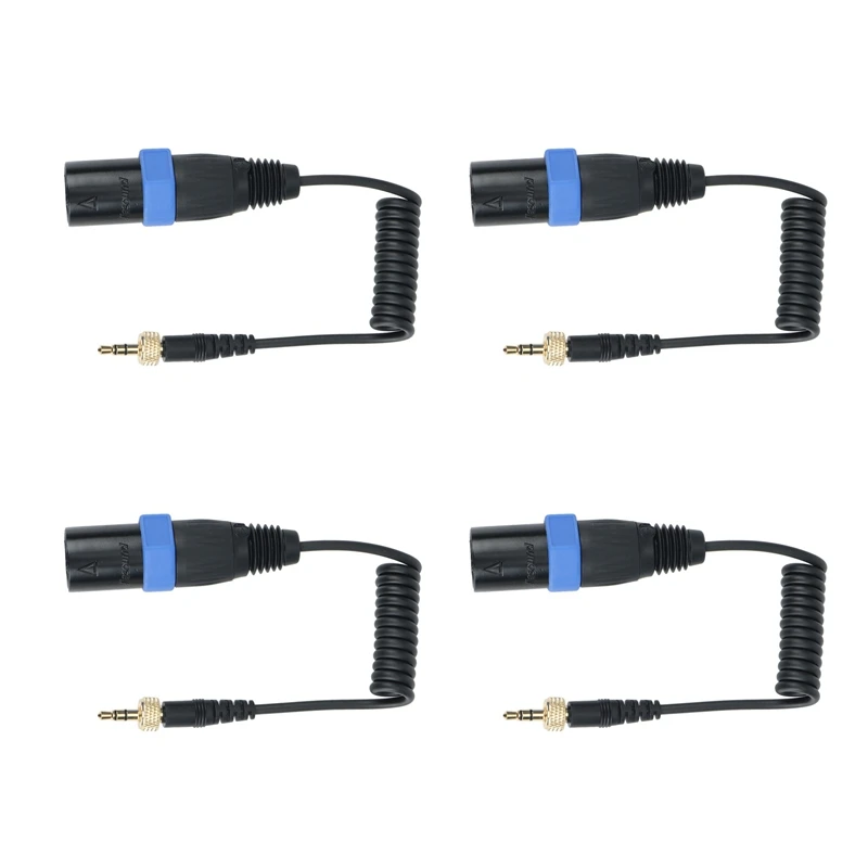 4X Saramonic Locking Type 3.5Mm To 3.5Mm TRS To XLR Male Microphone Output Universal Audio Cable For Wireless Receivers