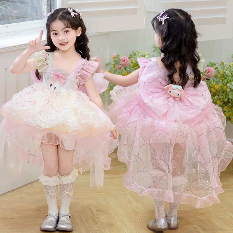 

Sanriou Dress My Melody Lolita Girls Party Skirt Girl Kid's Dress Children's Clothes Girls Clothes Kawaii Anime Birthday Gift