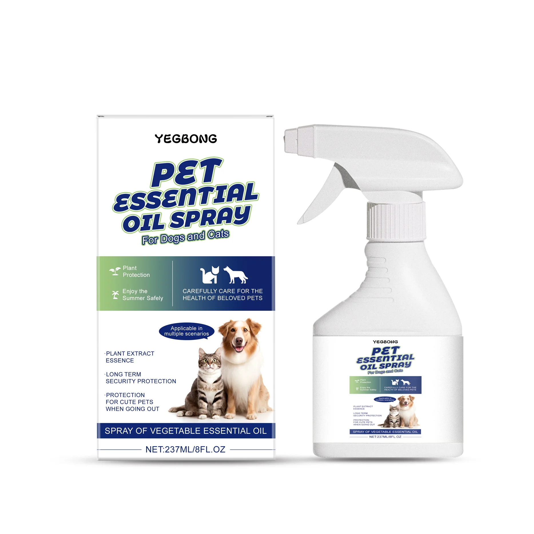 Pet Essential Oil Spray for Flea and Mosquito Protection