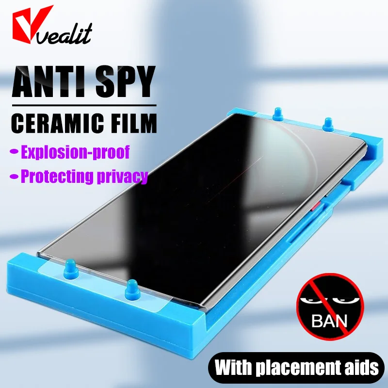 

3D Curved Privacy Ceramic Soft Film For Vivo X100 X90 X80 X70 X60 Pro Anti Spy Screen Protector X90S S18 S17 S16 Pro not glass