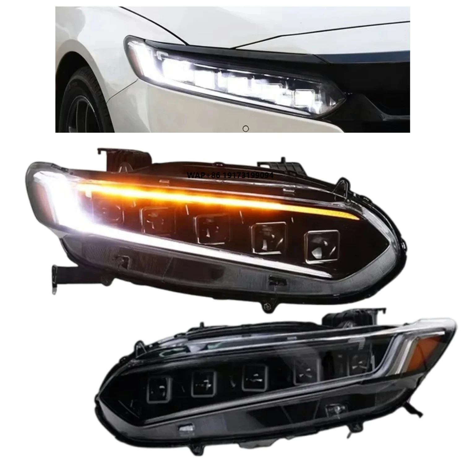 

Accord 10th Gen LED Headlight 2018-2022 Upgrade DRL Modified Front Light Head Lamp Turn Signal Auto Car Parts for