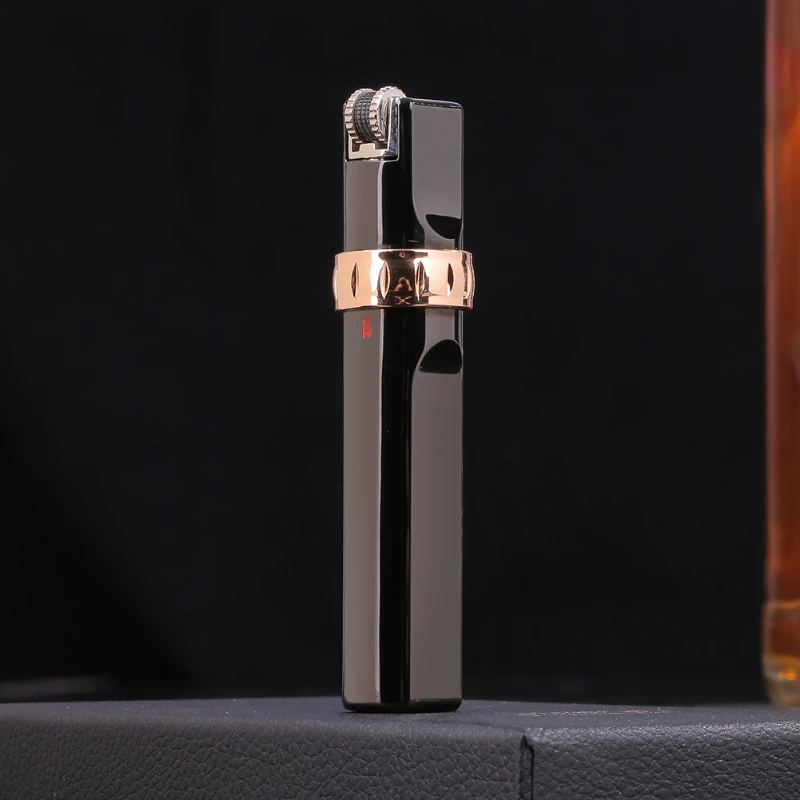 New Zhongbang Windproof Lighter Inflatable Gas Direct Charge Creative Personalized Grinding Wheel Old Style Cigar Lighter ZB633