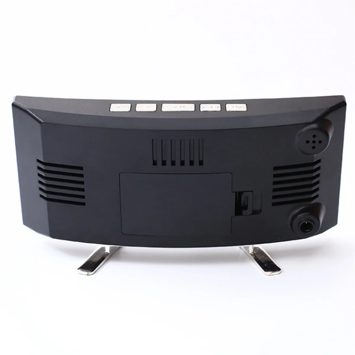 Jam LED Layar Melengkung dengan Tampilan Suhu dan Kelembapan Cermin Jam Alarm Digital Jam Multifungsi 7816