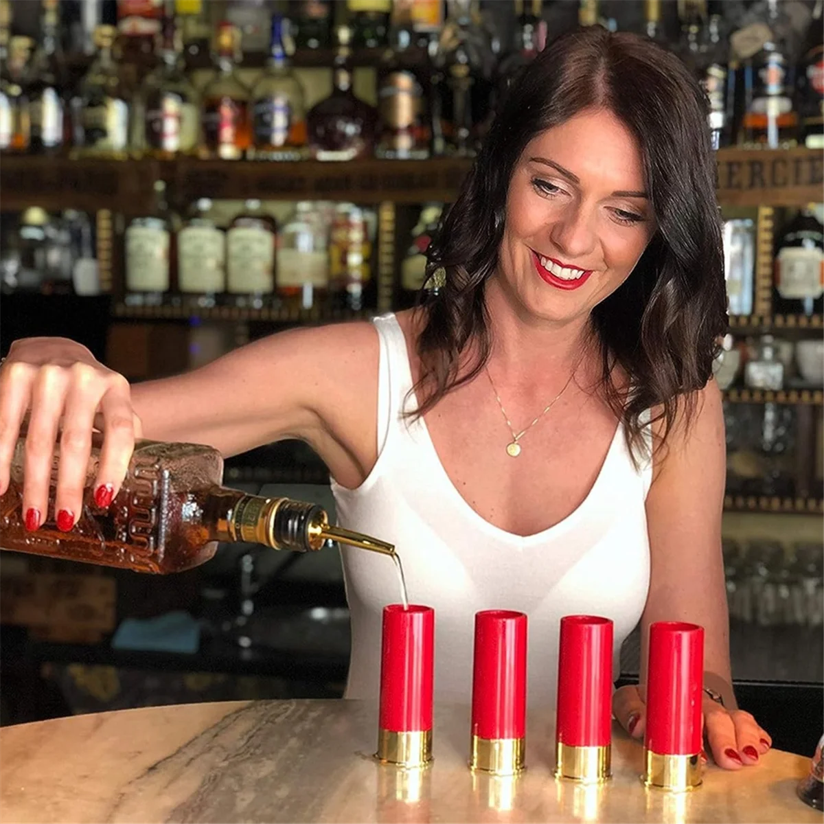 สุดยอดแว่นตาช็อตเกจ 4 ชิ้น 12 แก้ว Tequila Shot