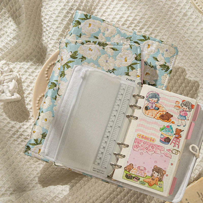 A5/A6 High-face Fabric Face Hand Ledger Detachable Loose-leaf Book for Student Notes Hand Ledger Daily Notebook