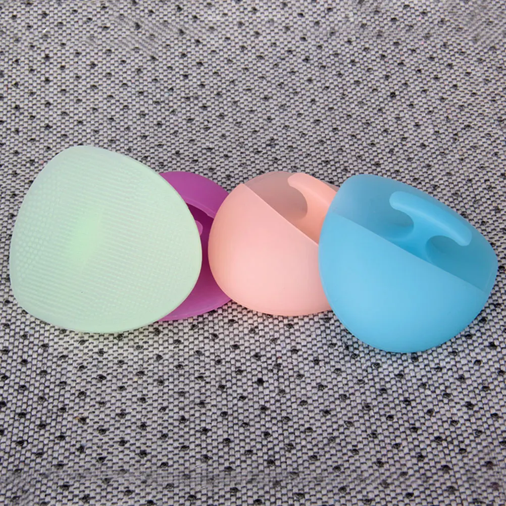 2Pcs Facial Cleansing Brush Silicone Handheld Deep Cleanser Skin Massage Tool Pore Exfoliator Face Washer
