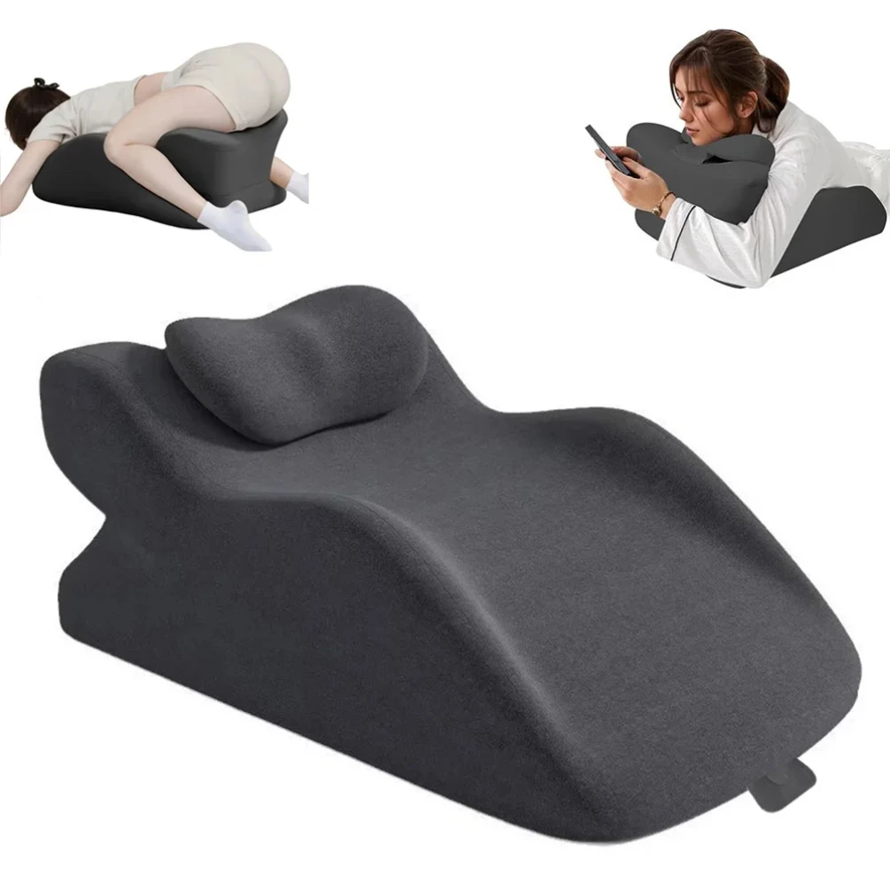 

Bed Wedge Pillow for Acid Reflux or Sleeping with New Prone Position Ergonomic Pillow for Reading, Couple's Lying Pillow