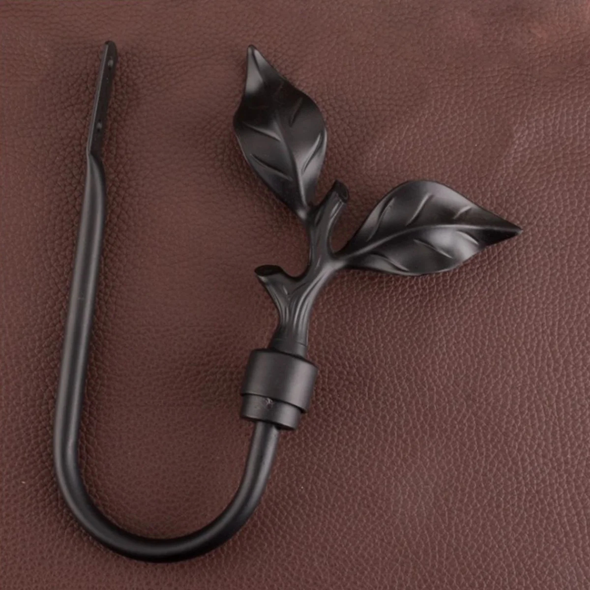 

Rustic Metal Decorative Tieback Heavy Duty Household Hanger For Bathroom Bedroom Closet Kitchen Garage Leaf Design Strong