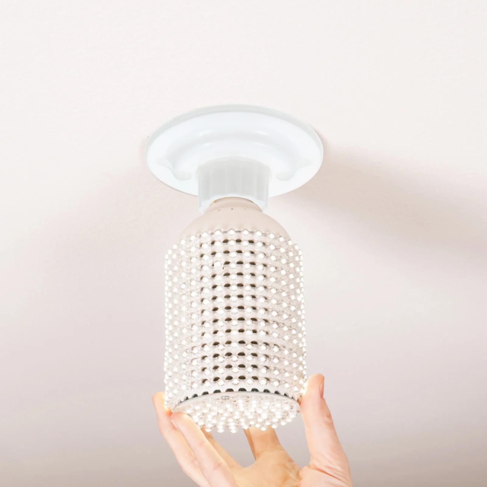 Soporte de lámpara de ciruela, adaptador de enchufe, Base de bombilla de escritorio, soportes de enchufe E27, reemplazo de plástico, 12 Uds.