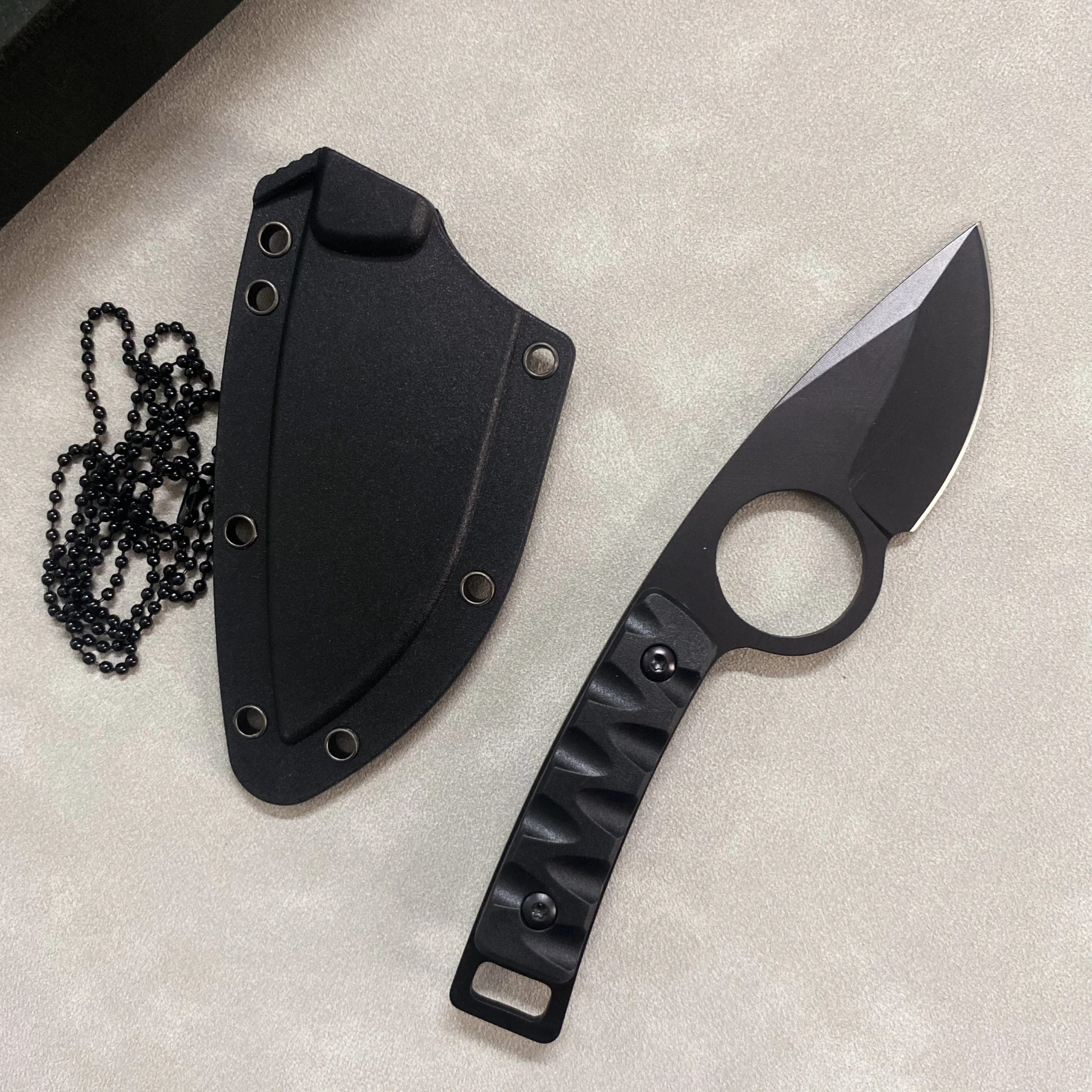 Outdoor Survival Straight Knife, Camping Portable High-Hardness Carry-On Knife, Wilderness Survival Multi-Purpose Knife view 5