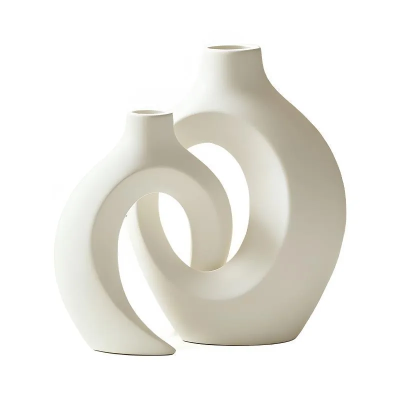 Ceramic ornament crafts living room simulation green plant high-end artistic ornament, ceramic simulation flower ornament