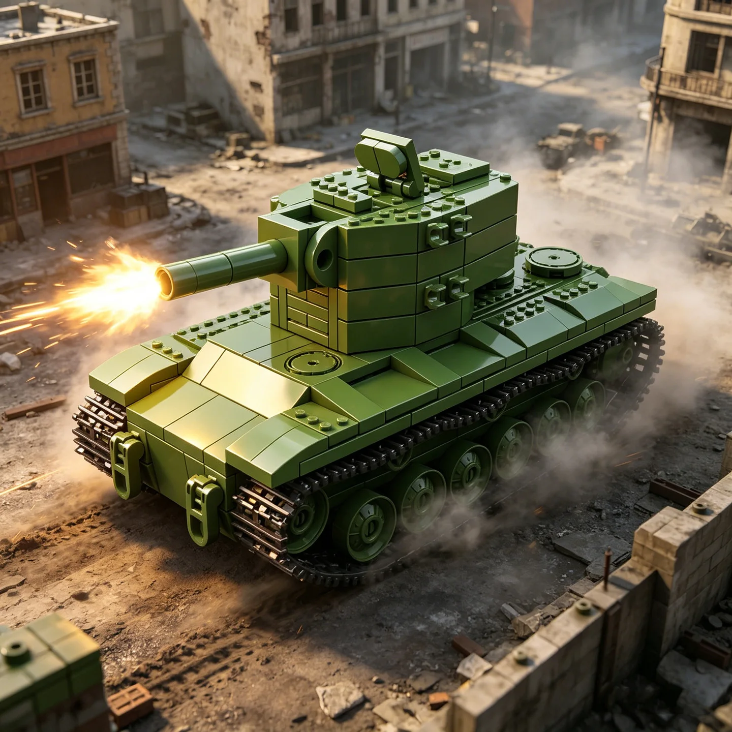 

New KV-2 Heavy Tank Series Toy Set - Full Crown Building Blocks Assembly Model - Military 100248 Armored Vehicle - Gift