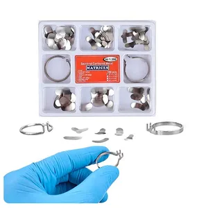GULPOOE 100 adet/kutu, Parçaları Diziler Diş Bölüm Contorneadas Metal Tutucu Matris Bant ve Diş Değiştirme Araçları ile Diş Hekimi için 8 en çok satan, diş hekimleri için hediyeler-no. 1
