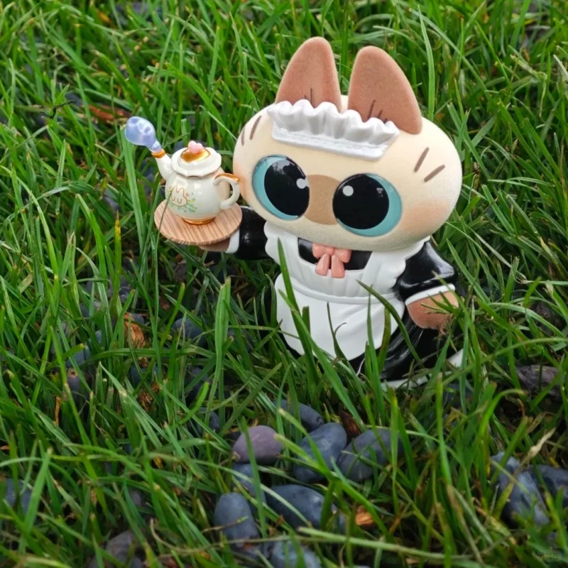 Oryginalna Figurka Anime Kot Siamski Azukisan z Restauracji Bean Paste, Kolekcjonerski Model Statuetka z PVC, Zabawka, Uroczy Prezent dla Dzieci