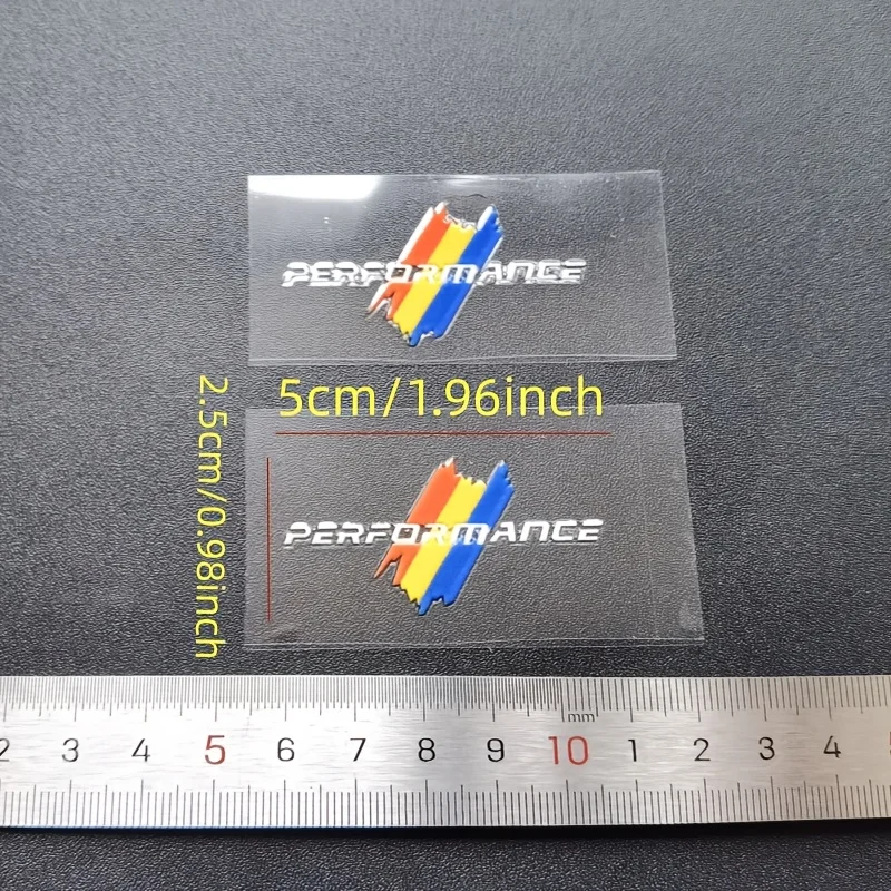 2Pcs/set Performance Stripe Vinyl Stickers, Waterproof Racing Style Decals for Car Interior & Exterior Decor